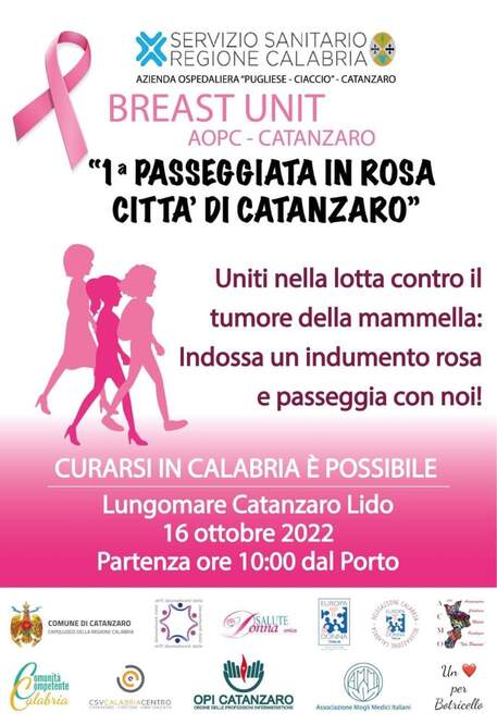 Tumori: domenica ‘passeggiata in rosa’ a Catanzaro