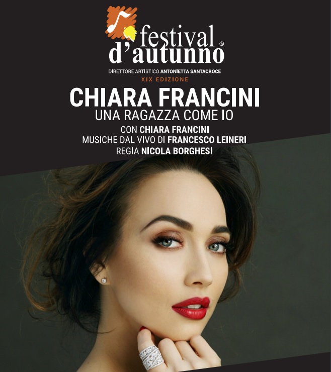 Teatro: Chiara Francini si racconterà al Festival d’Autunno