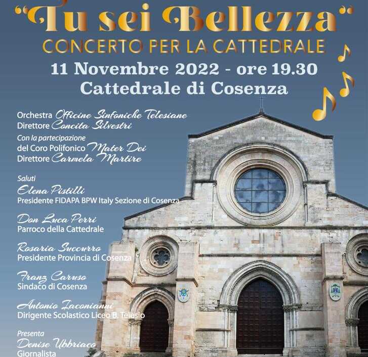 Cosenza, concerto per gli 800 anni della cattedrale