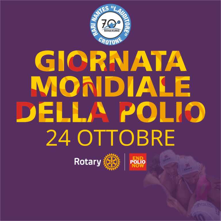 La Rari Nantes L. Auditore partner della campagna End Polio Now, promossa dal Rotary International, per debellare Poliomielite