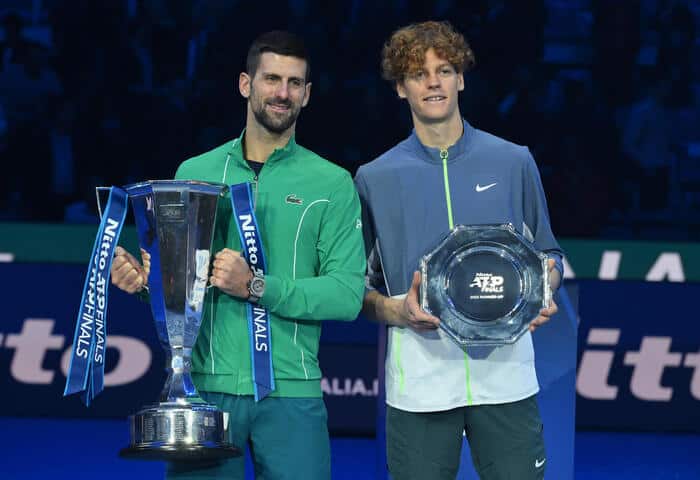 ATP Finals Tennis: Djokovic perfetto, per Sinner sfuma il sogno