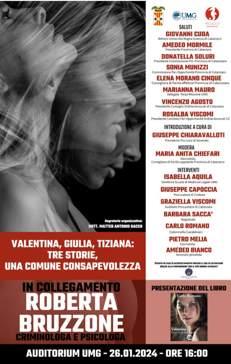Femminicidio, se ne parlerà il 26 gennaio all’auditorium dell’UMG DI Catanzaro
